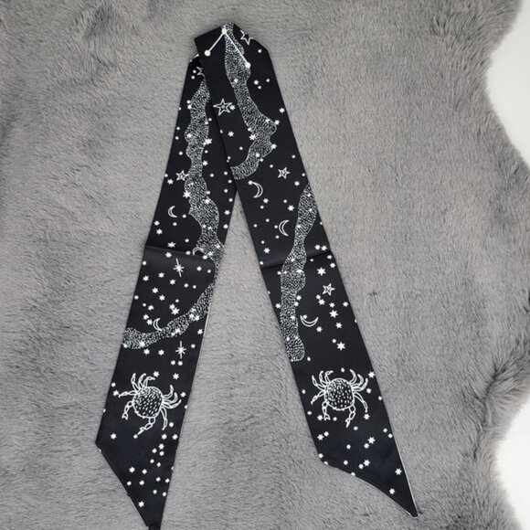 Cancer Zodiac Sign Silk Twilly Scarf - Picture 4 of 7